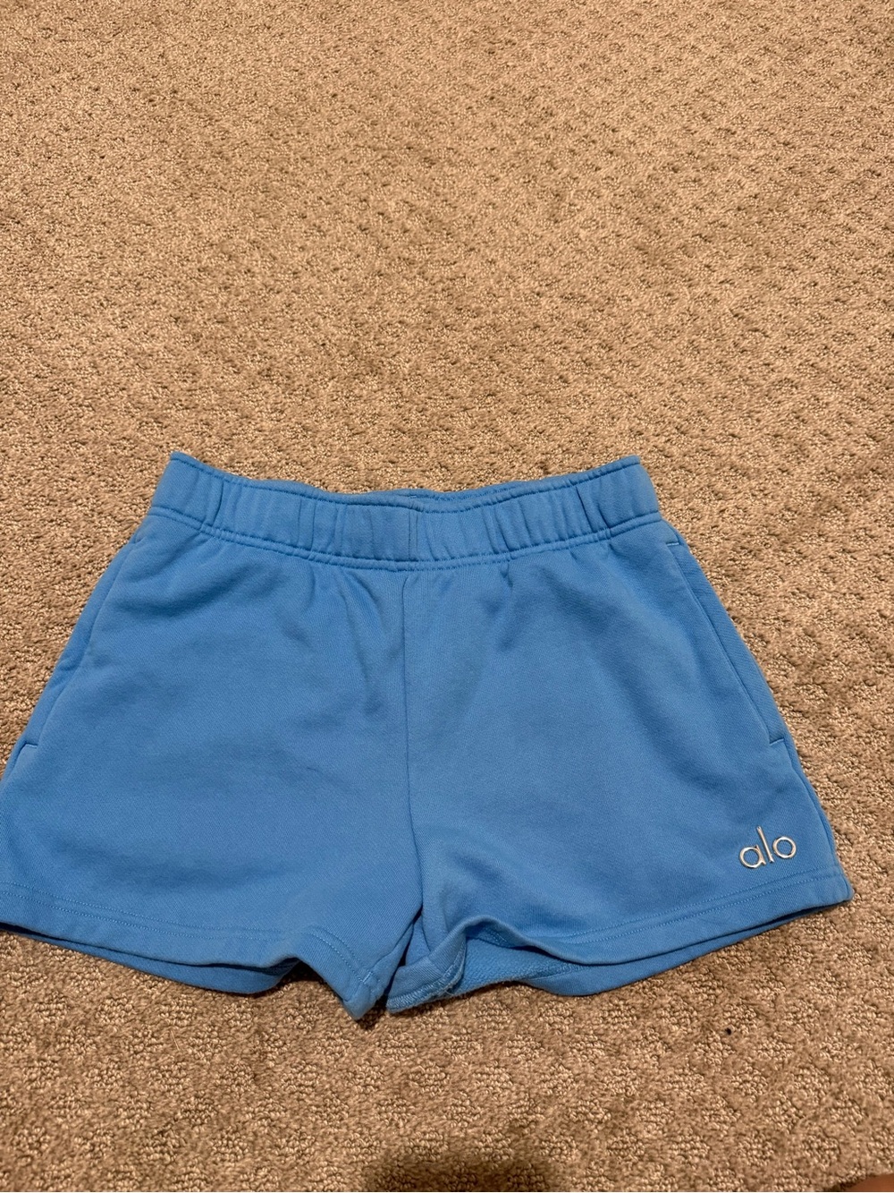 ALO Yoga Light Blue Athletic Lounge Shorts